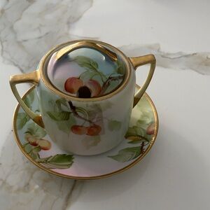 Nippon Elegant Gold-Trimmed sugar bowl and Saucer
